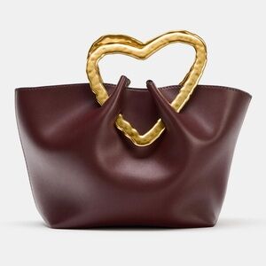 Zara New Bucket Bag with Heart-Shaped handle ❤️